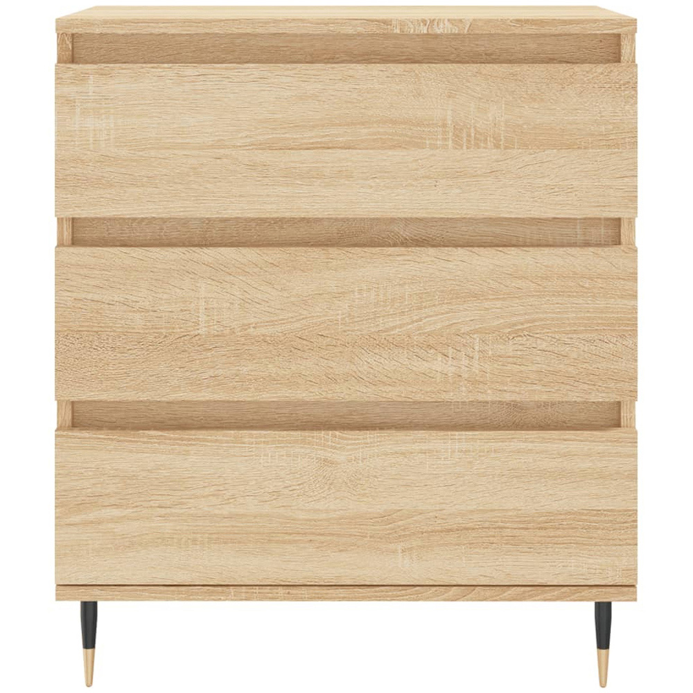 vidaXL 3 Drawer Sonoma Oak Sideboard Image 5