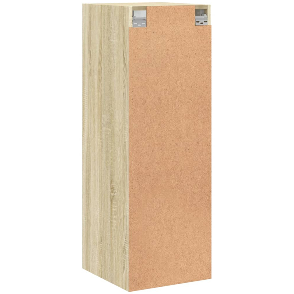 vidaXL 2 Door Sonoma Oak Glass Wall Cabinet Image 7