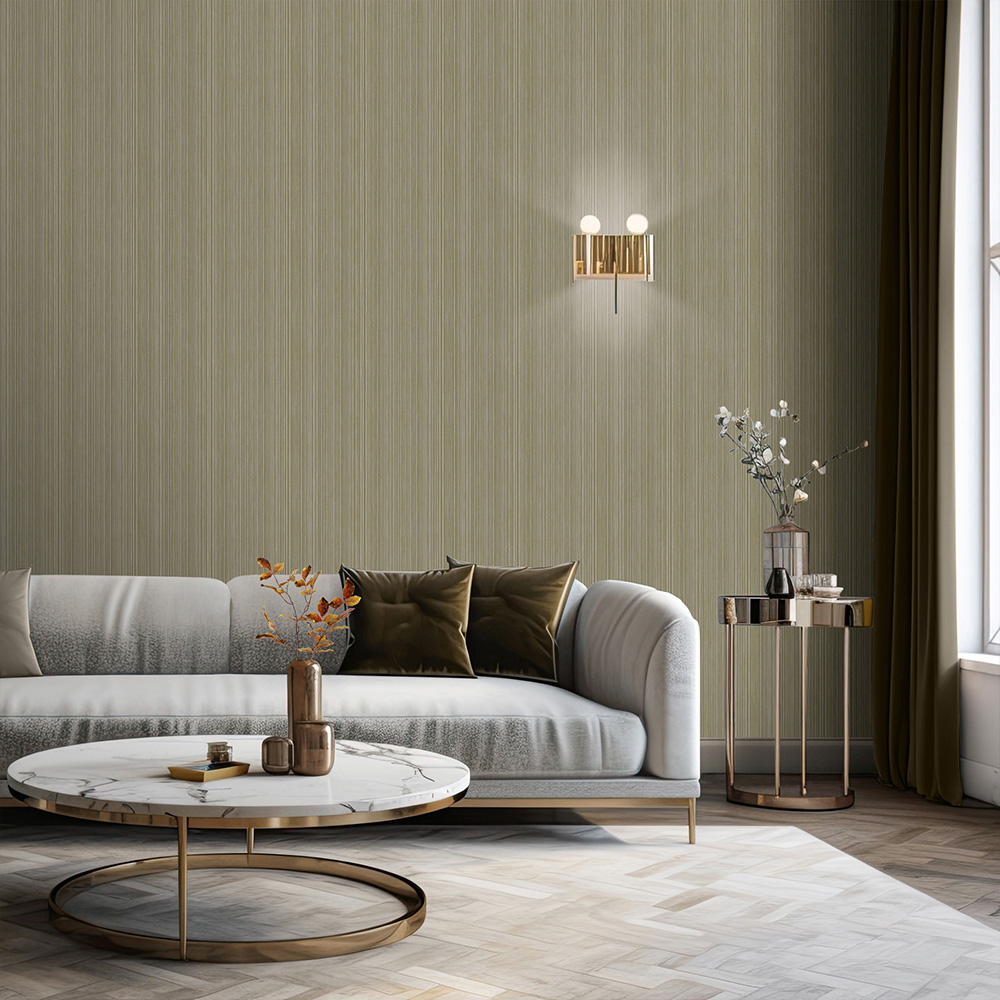 Muriva Venezia Stripe Gold Wallpaper Image 3