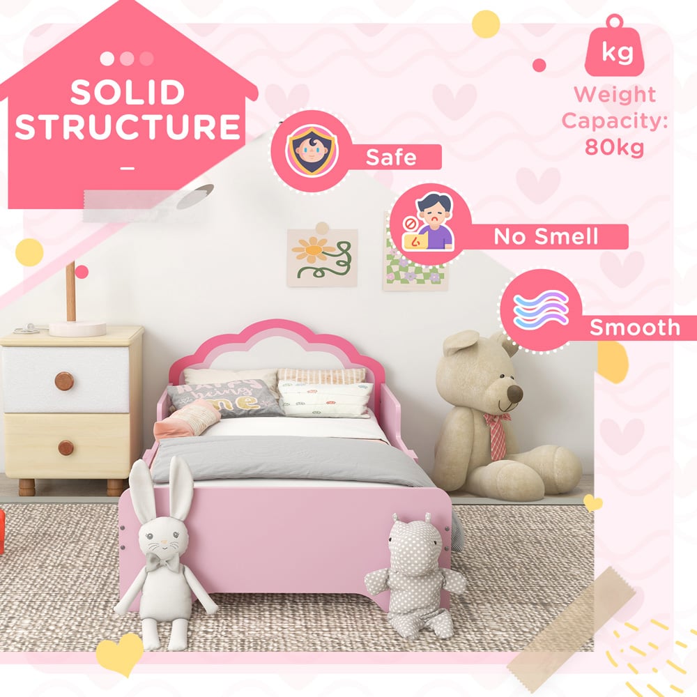 Tommy Toys Pink Cloud Toddler Bed Image 6