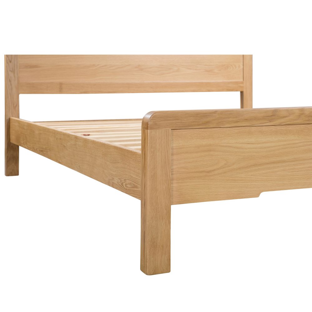 Julian Bowen Curve Double Oak Bed Image 8