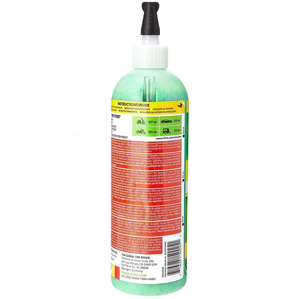 Slime Emergency Puncture Repair Flat Tyre Sealant 473ml Image 3