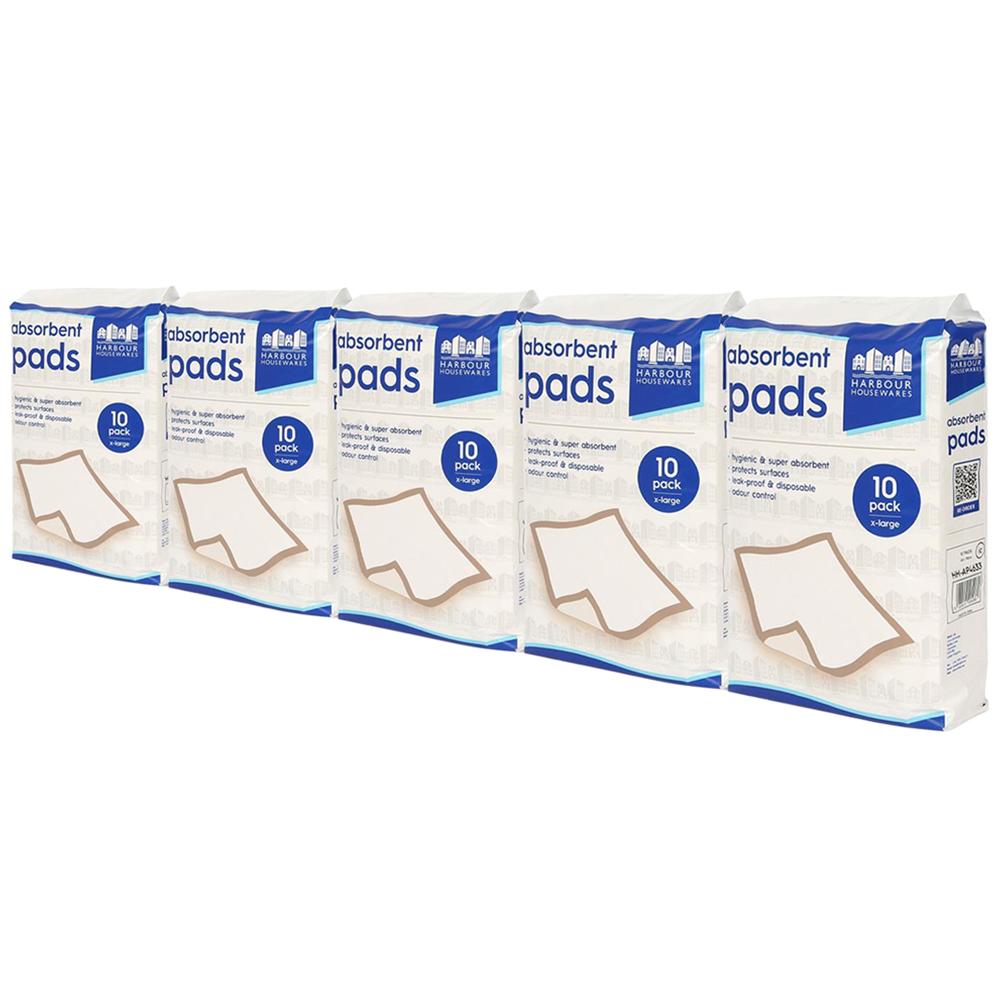 Harbour Housewares Disposable Incontinence Bed Pad 60 x 89cm 50 Pack Image 1