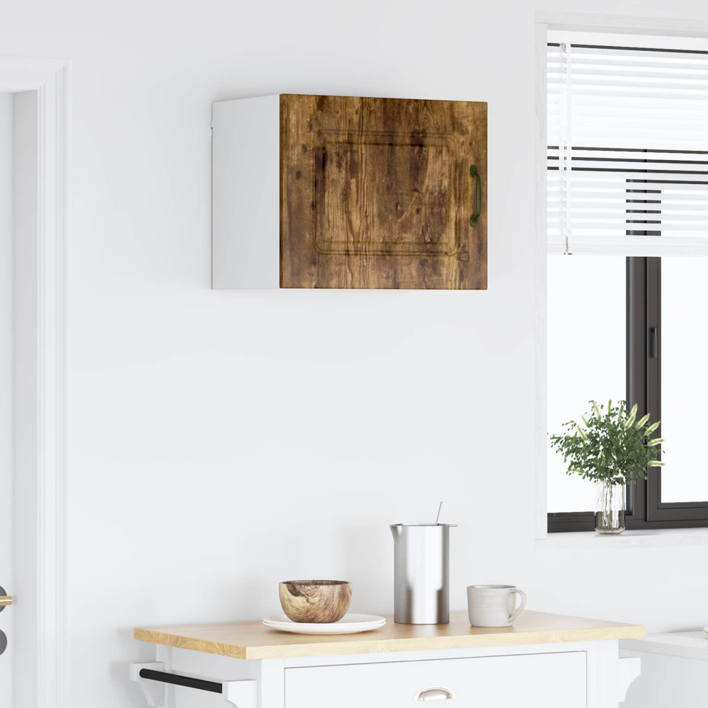 vidaXL Kalmar Single Door Smoked Oak Wall Mounted Wide Kitchen Cabinet Image 9