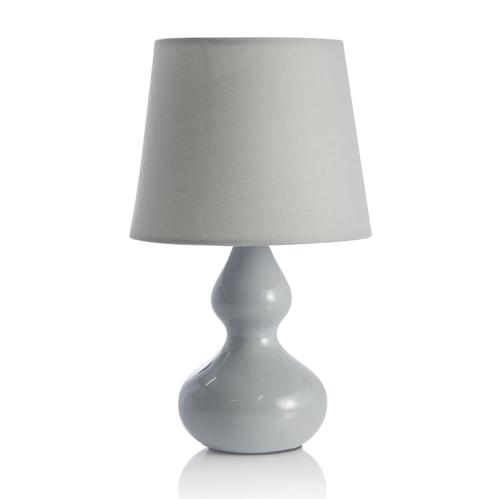 Wilko Grey Ceramic Table Lamp Image 1