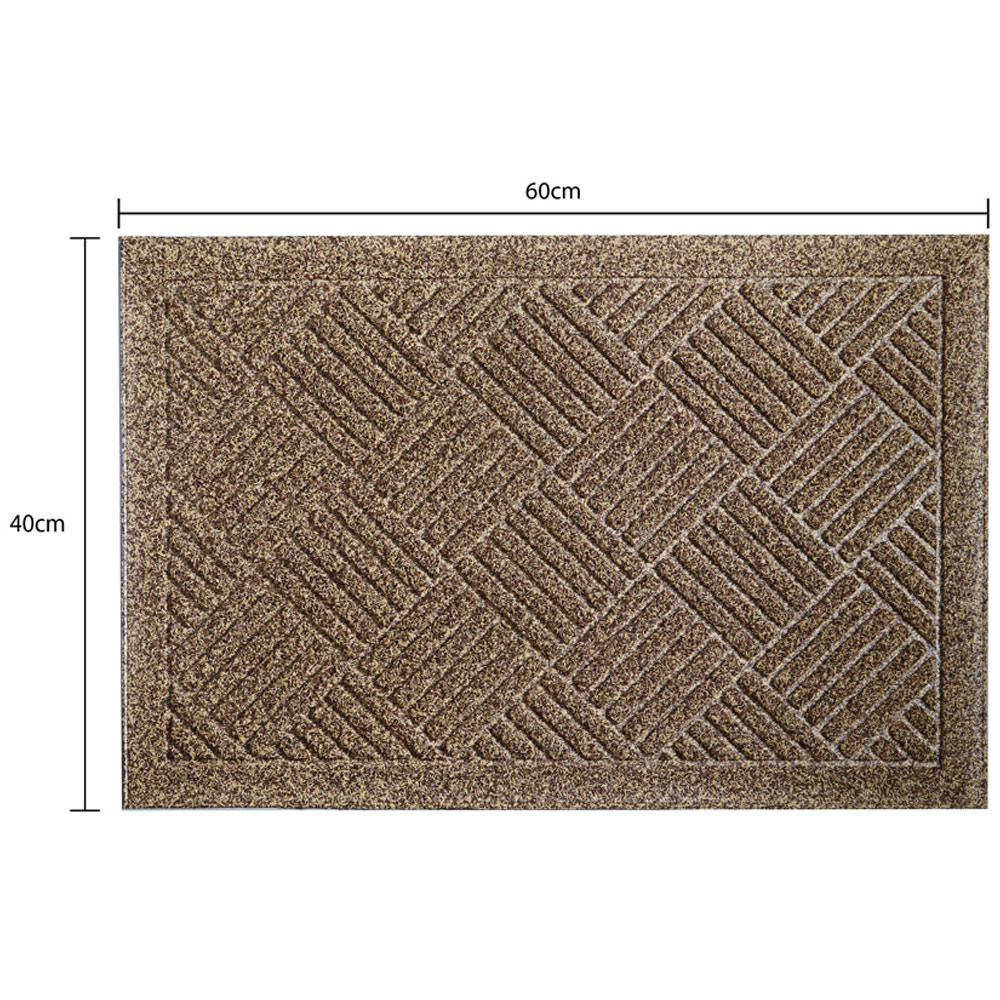 JVL Dirt Defender Beige Square Door Mat 40 x 60cm Image 6