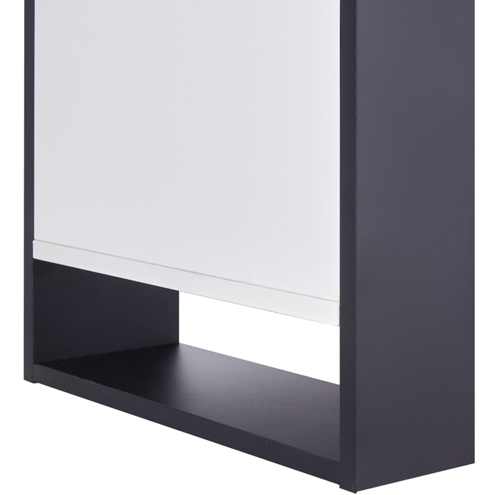 Living and Home 2 Door White and Black Electric Fireplace TV Stand with Remote Control Image 4