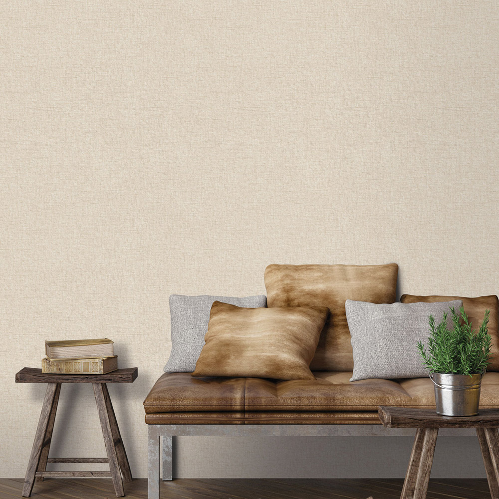Galerie Evergreen Semi Plain Taupe Wallpaper Image 2