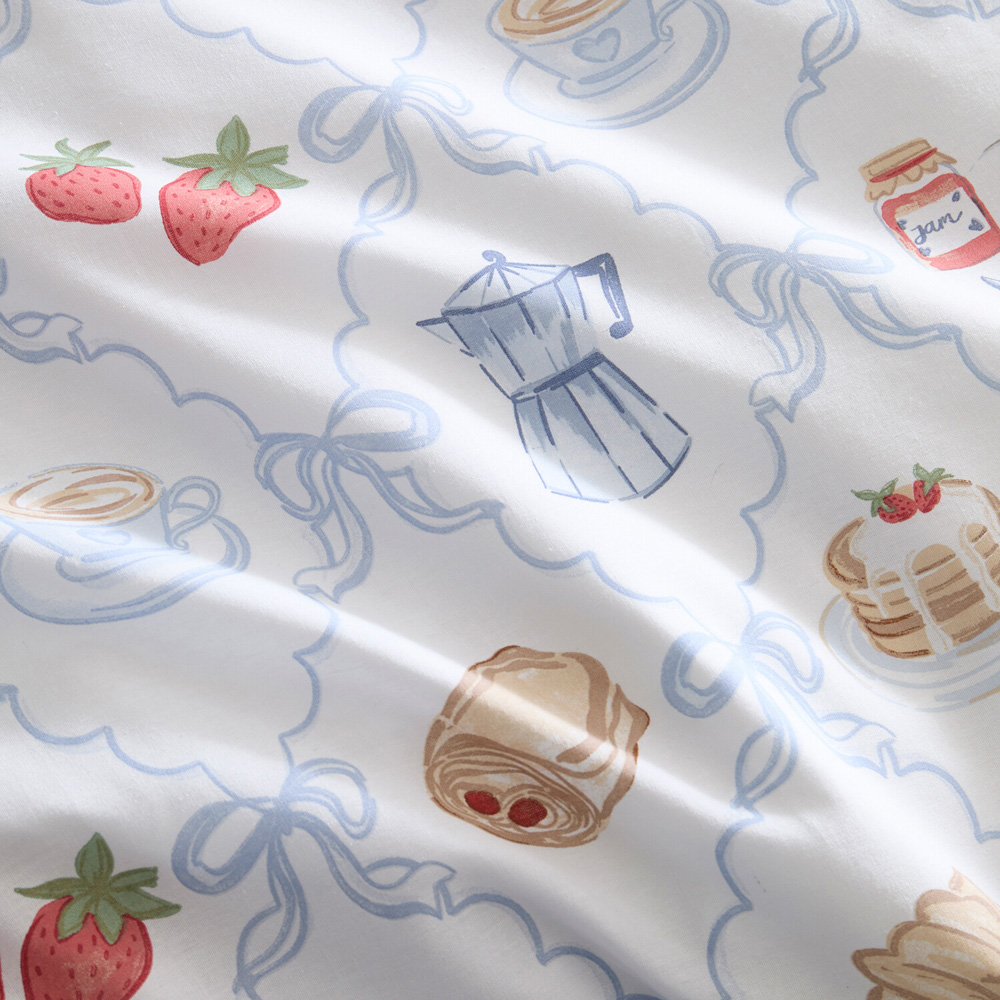 Brunch Club Duvet Set White Double Image 3