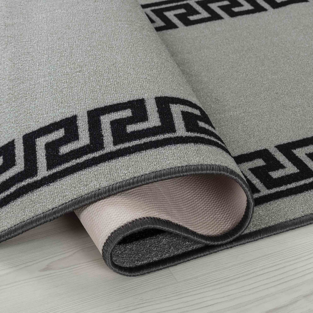 Desire Rugs Havana Grey Greek Key Anti Slip Door Mat 120 x 67cm Image 3