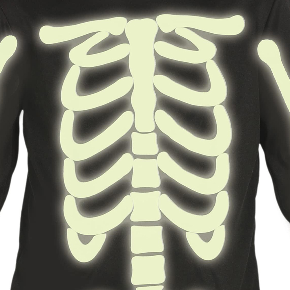 Fiestas Guirca Black Glow In The Dark Skeleton Kids Halloween Costume 3 to 4 Years Image 2