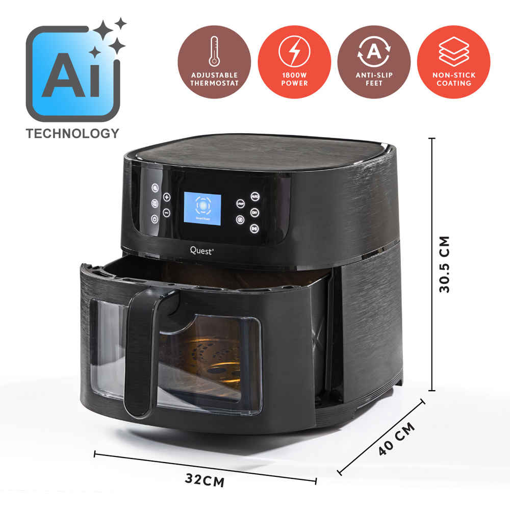 Quest 36599 Black 8L Smart Air Fryer 1800W Image 9