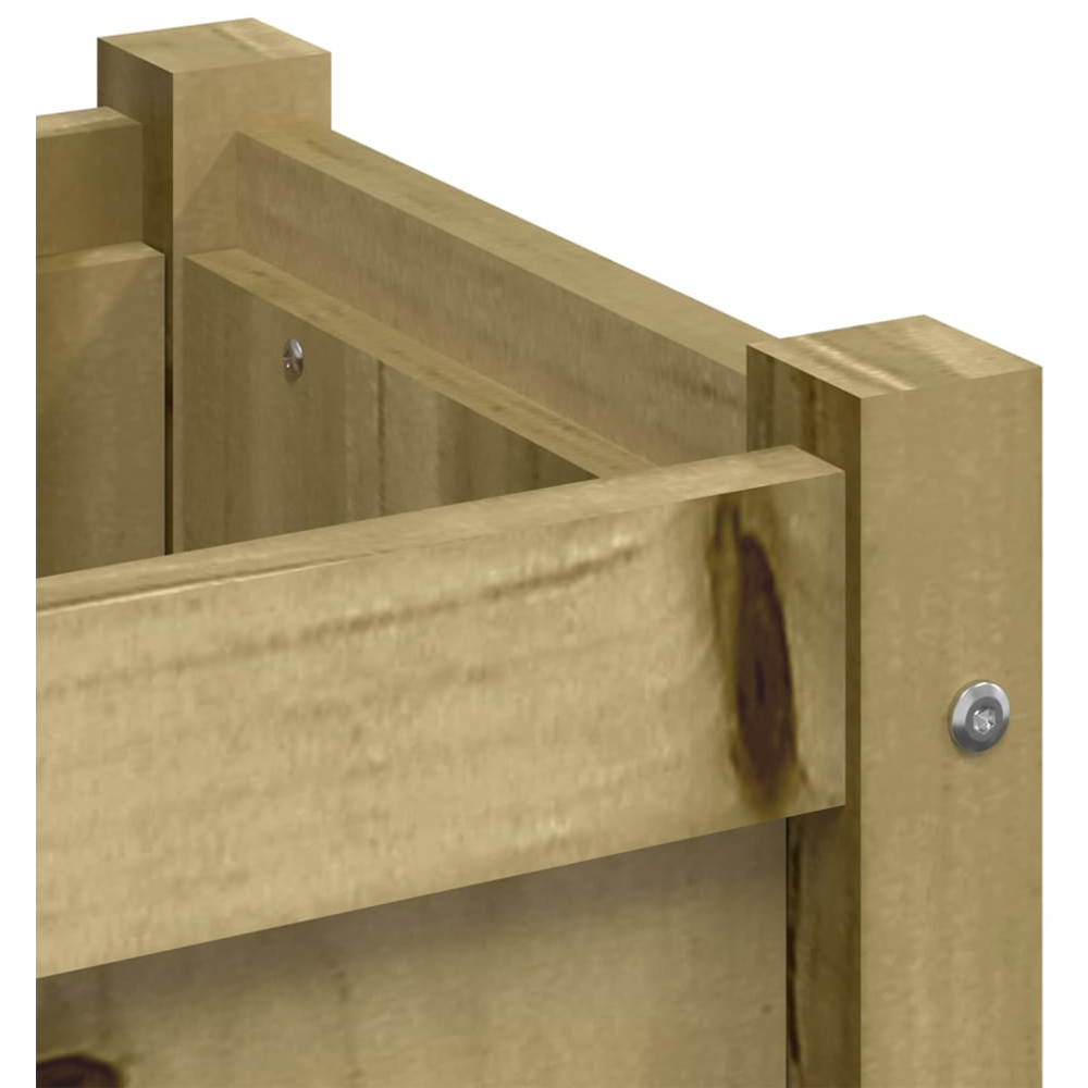 vidaXL Natural Impregnated Pine Wood Garden Planter 31 x 60 x 31cm Image 8