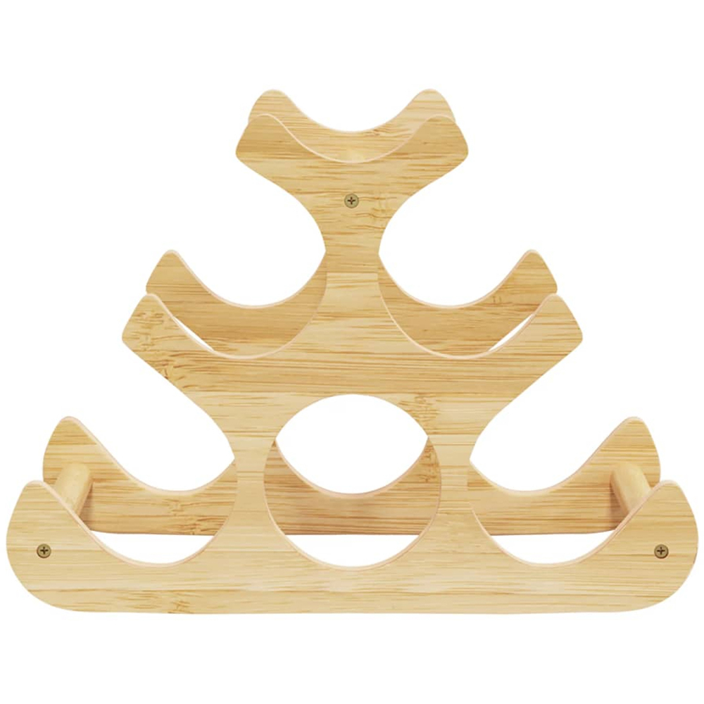 vidaXL 6 Bottle Brown Compact Wine Rack Image 2