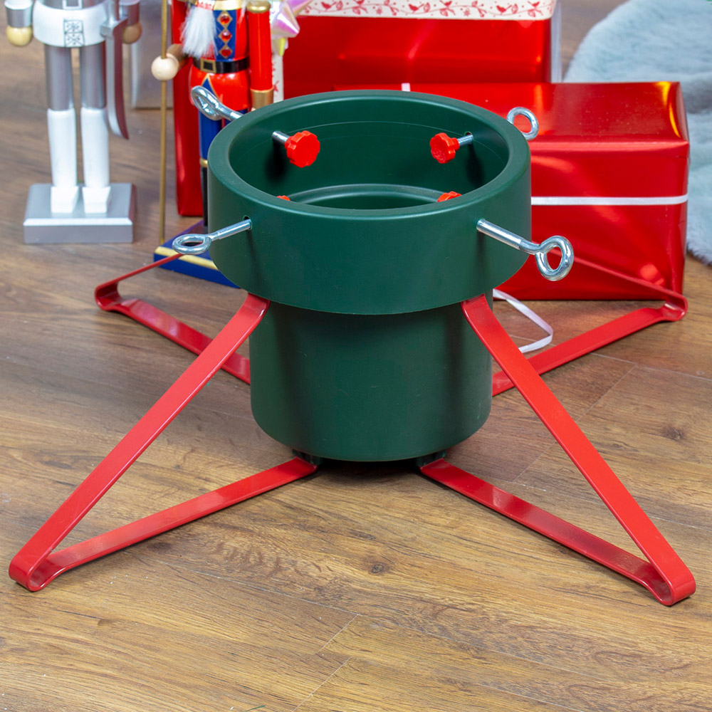 The Christmas Workshop Red and Green Large Christmas Tree Stand  Image 2