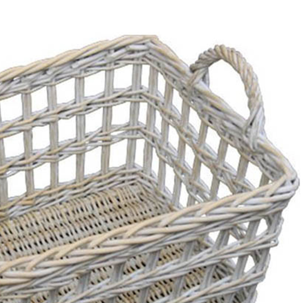 Red Hamper Provence Weave Wicker Open Utility Basket Image 2