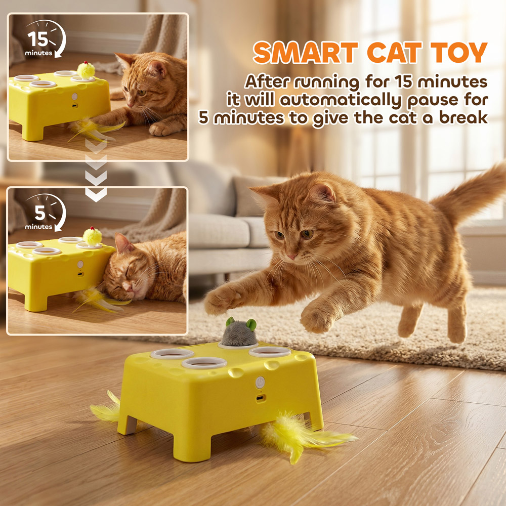 PawHut Interactive Rechargeable Kitten and Adult Cat Toy Image 7