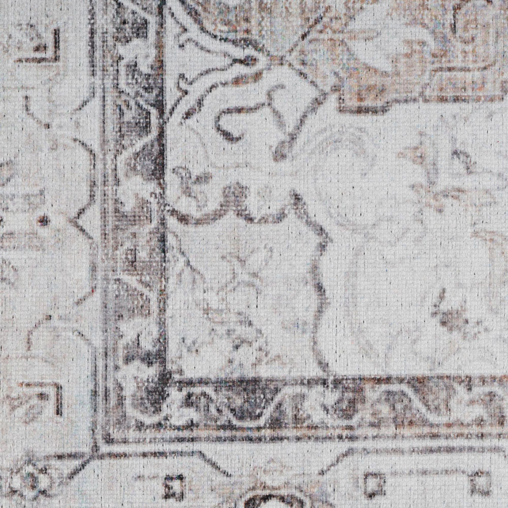Kukoon Margot Beige Flat Vintage Rug 80 x 150cm Image 3