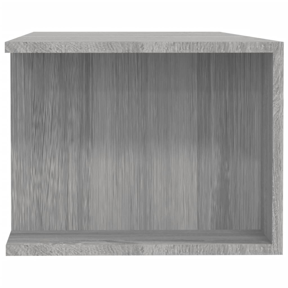 vidaXL 4 Shelf Grey Sonoma TV Cabinet with LED Lights Image 5
