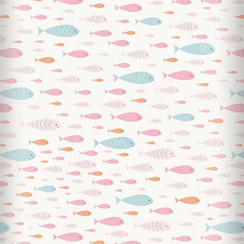 Warren Reed Designer Small Hand Drawn Swimming Fish Suitcase Image 3