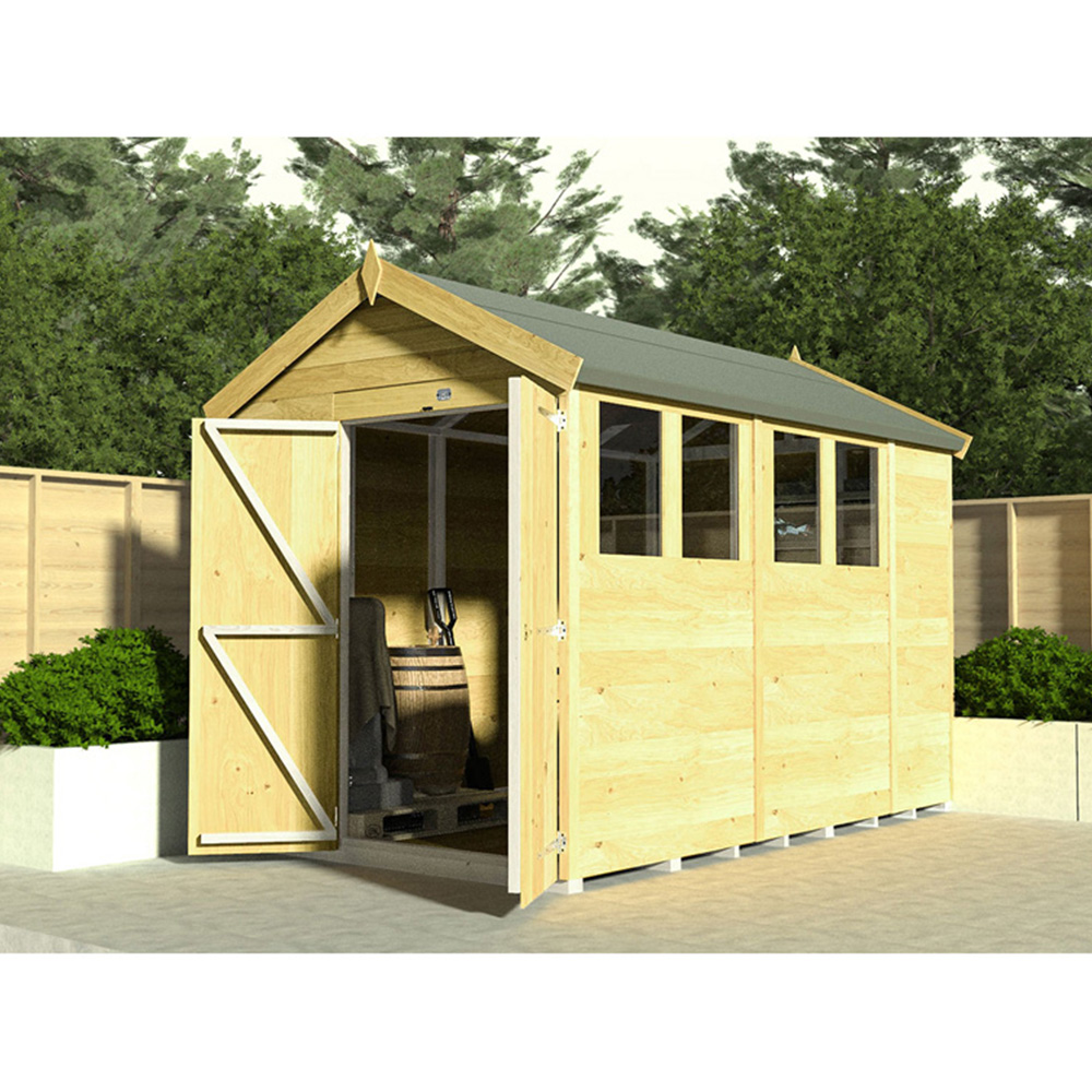 DIY Sheds 4 x 15ft Tongue and Groove Timber Apex Security Shed Image 4