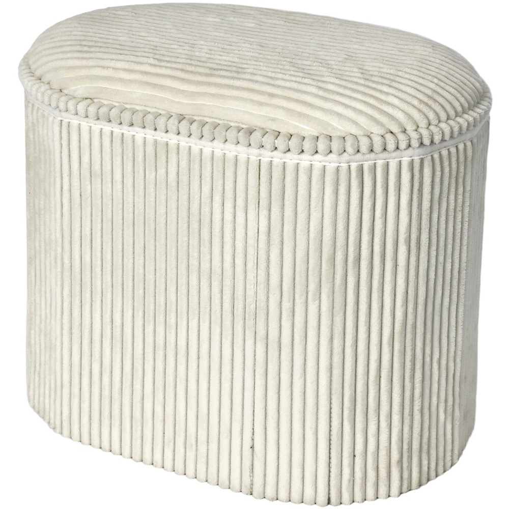 Neve Storage Ottoman with Reversible Lid Ivory Image 2
