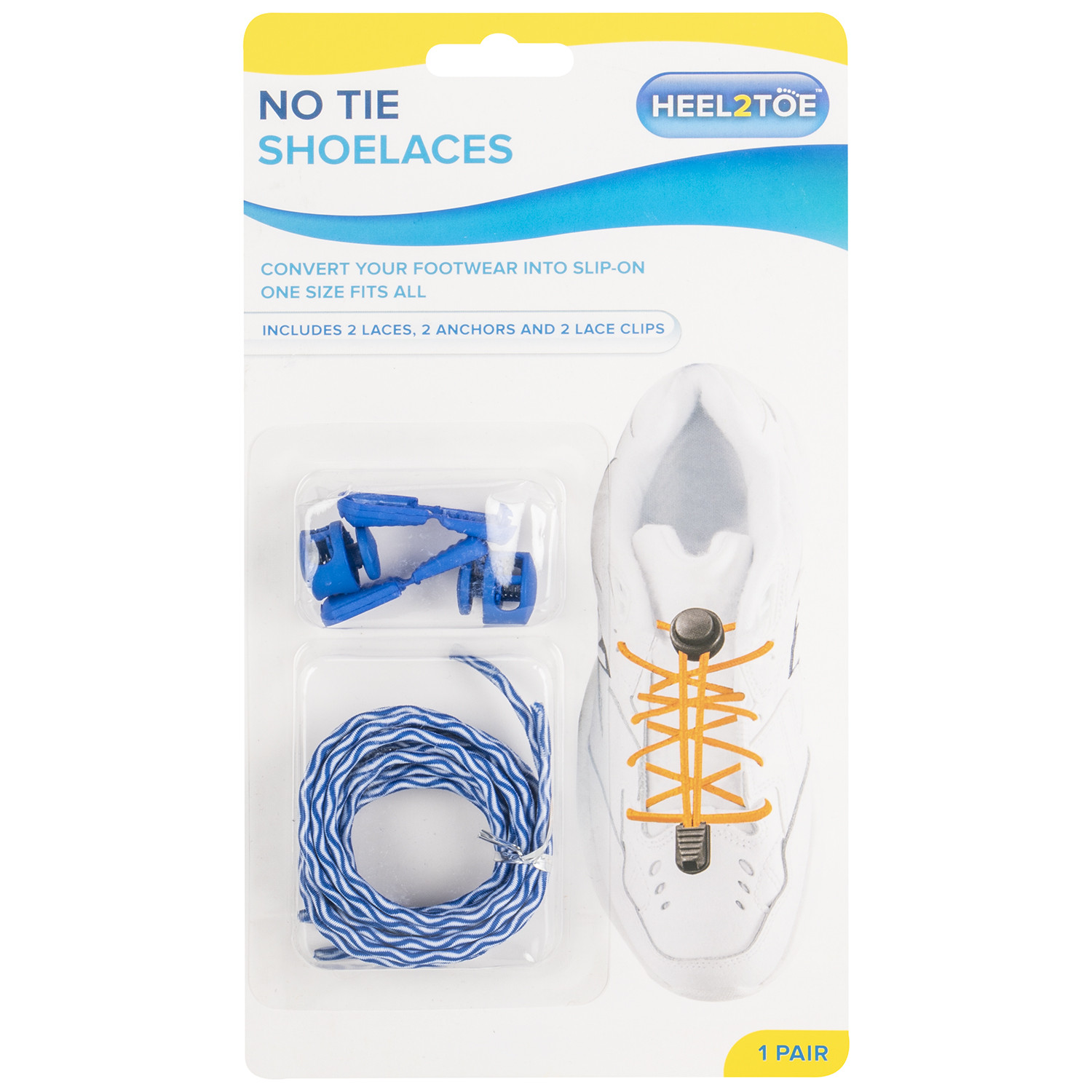 No Tie Shoe Laces With Anchors and Clips Image 1
