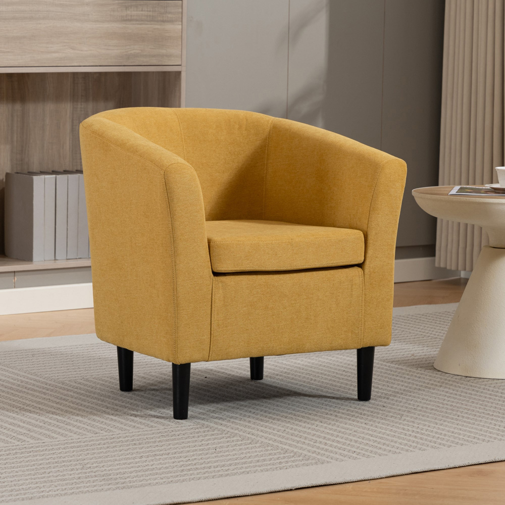 Artemis Home Beulah Yellow Fabric Accent Chair Image 4
