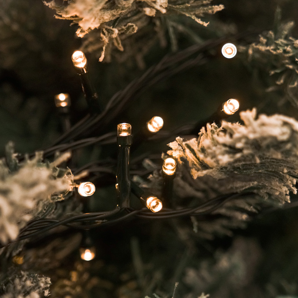 The Christmas Centre 400 Warm White LED Multifunction Green Cable String Light 40m Image 4