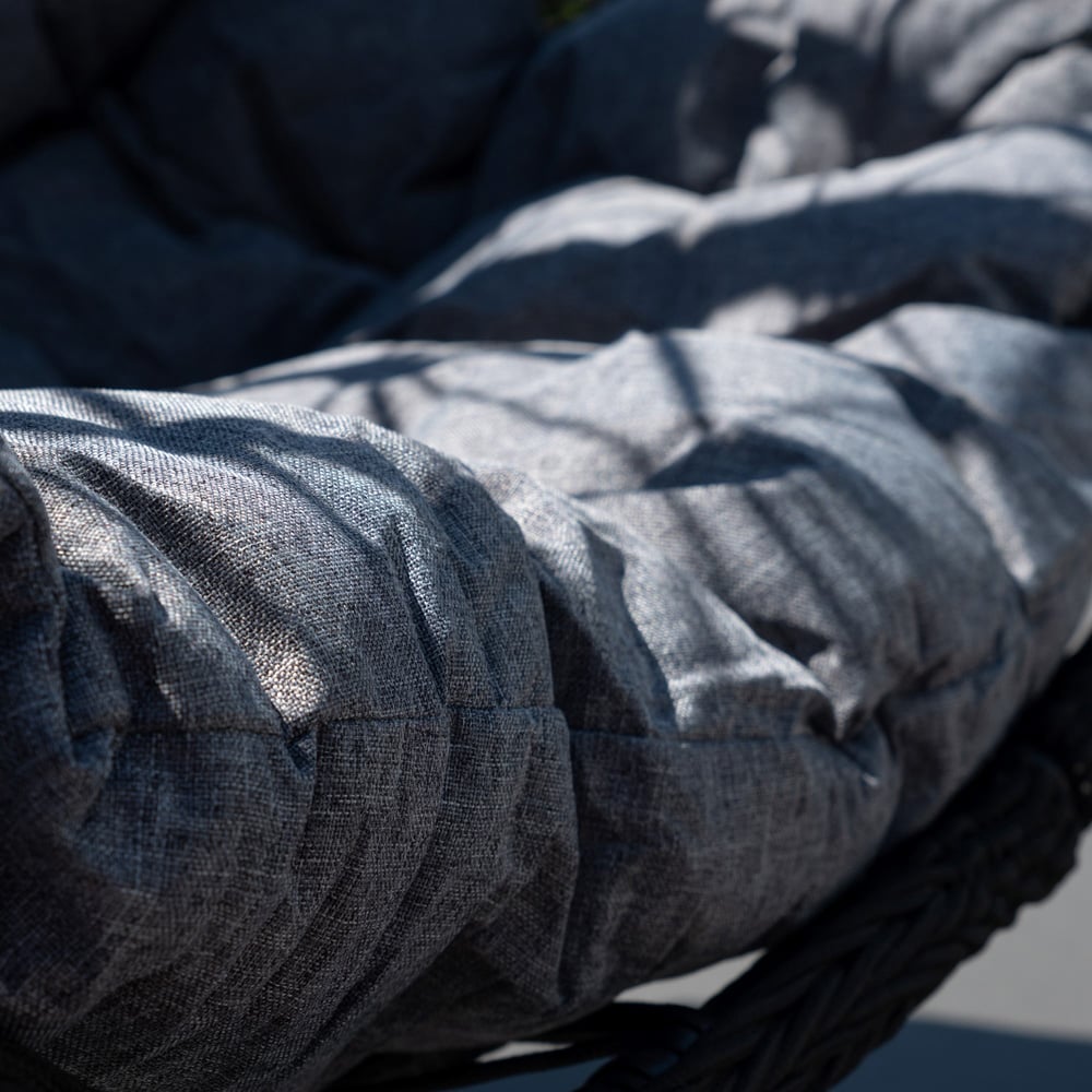 Artemis Home Hebden Dark Grey Garden Hanging Egg Chair Image 4