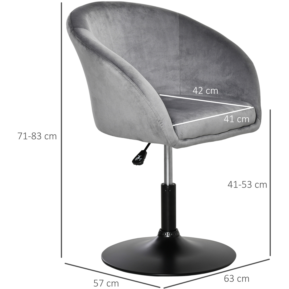 Portland Grey Tub Seat Swivel Bar Stool Image 9