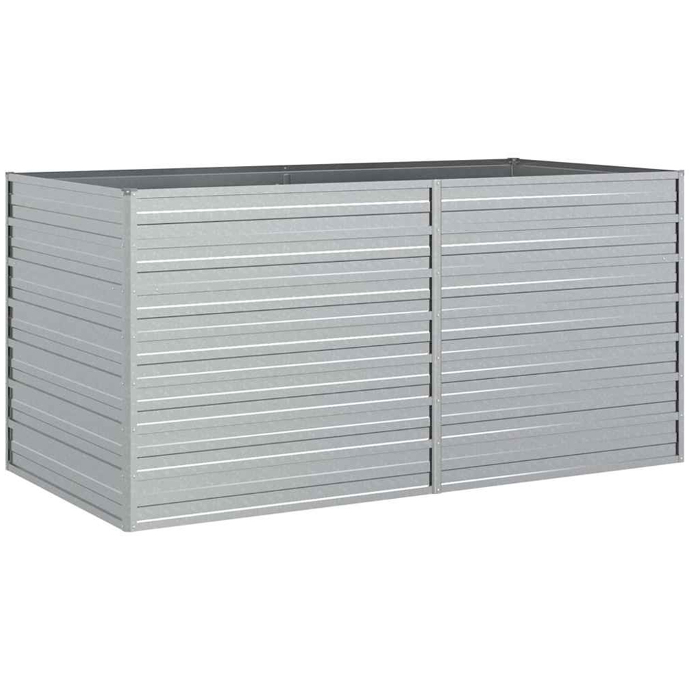 vidaXL Silver Galvanised Steel Raised Garden Bed 77 x 160 x 80cm Image 1