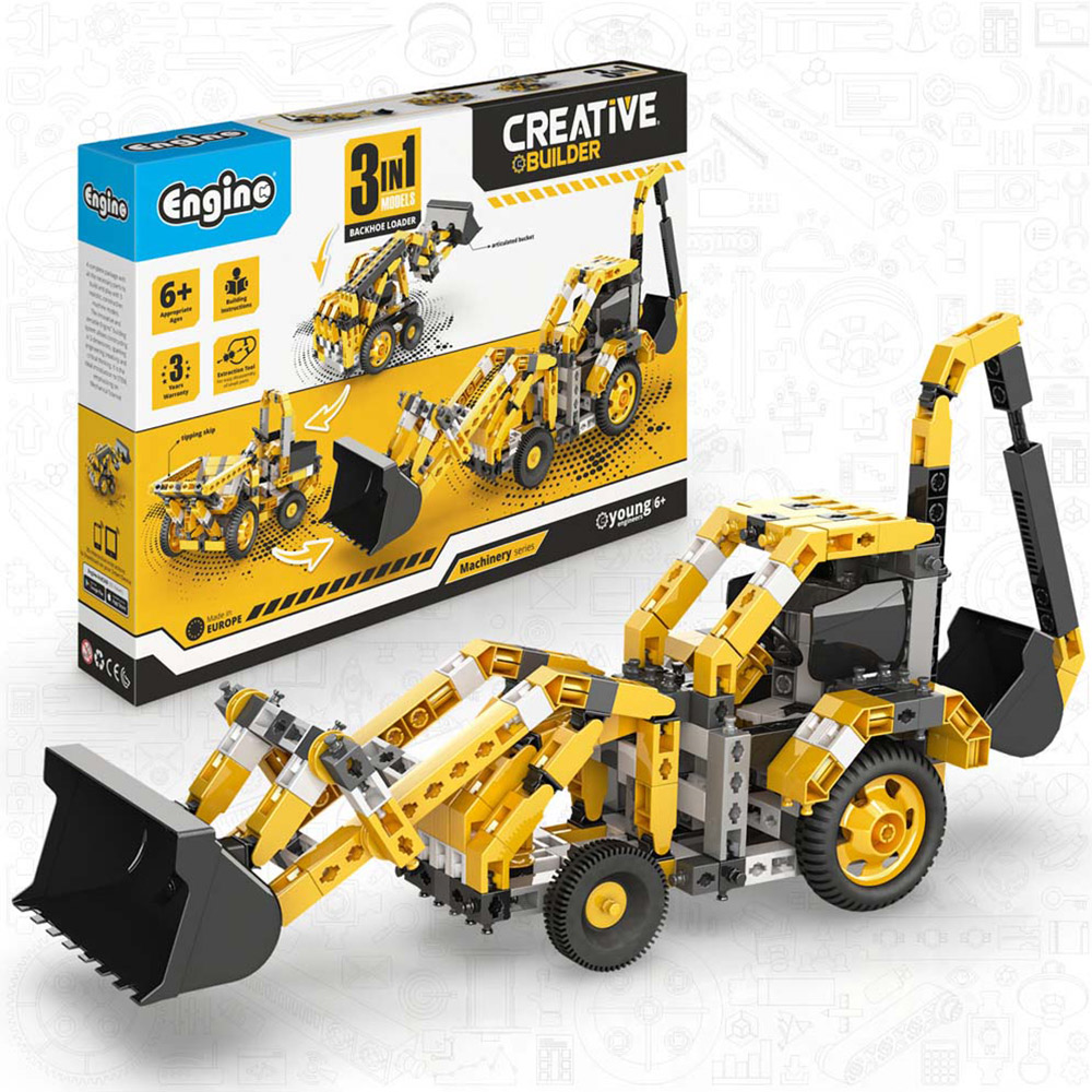 Engino Creative Builder Backhoe Loader Machinery Set Image 2