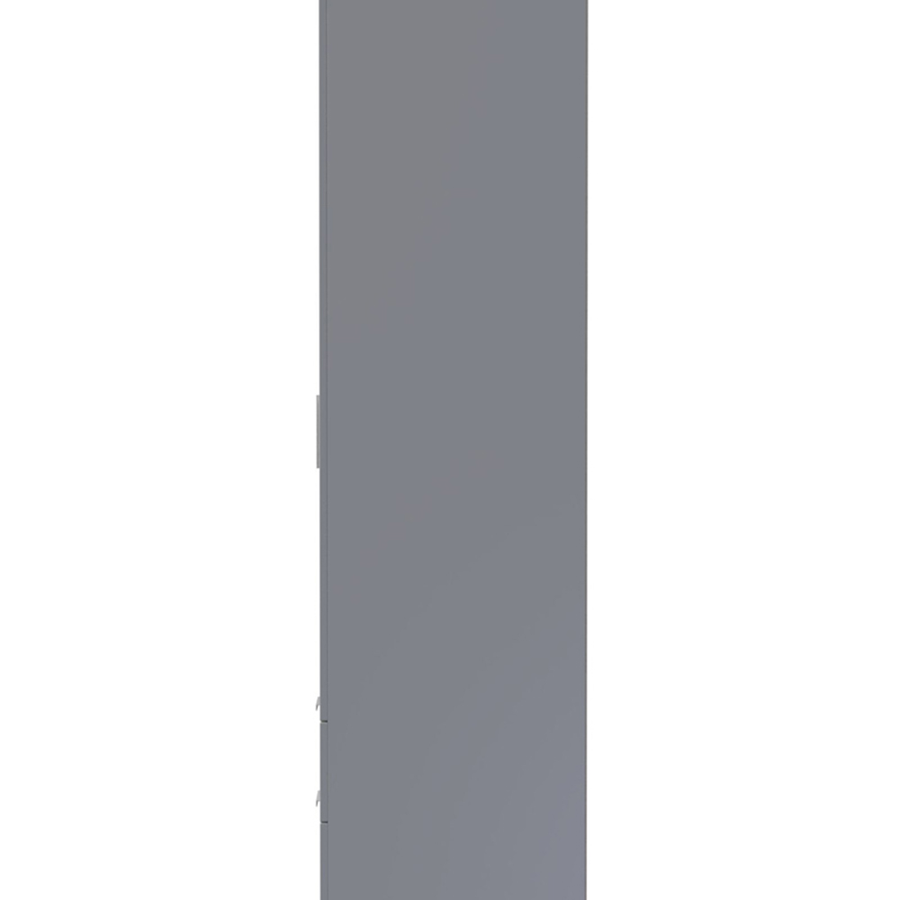 Crowndale Plymouth 2 Door 2 Drawer Uniform Grey and Dusk Grey Tall Wardrobe Ready Assembled Image 4