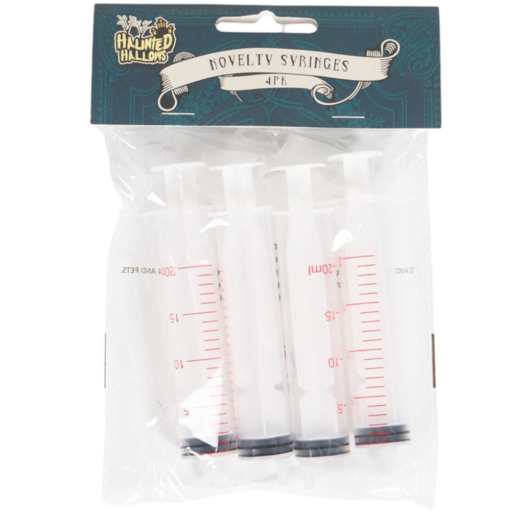 Pack of 4 Novelty Syringes Clear Image 1
