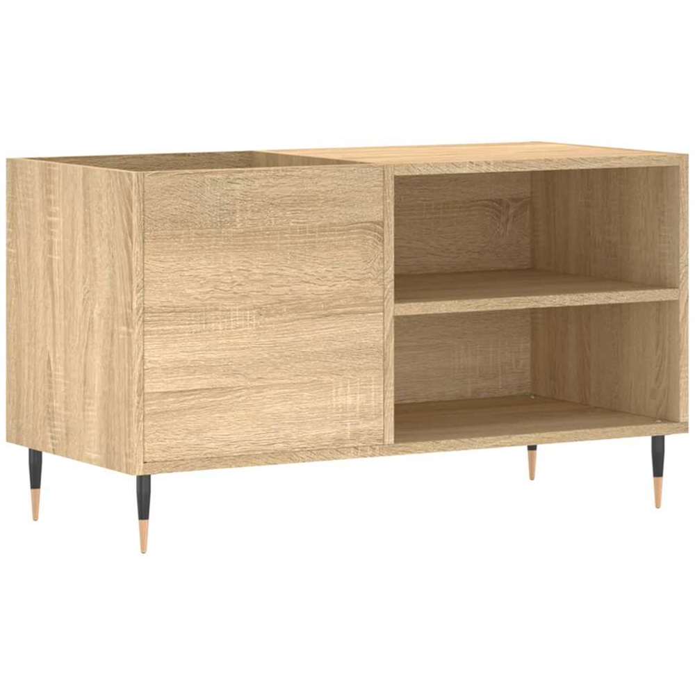 vidaXL 2 Shelf Sonoma Oak Record Cabinet Image 2