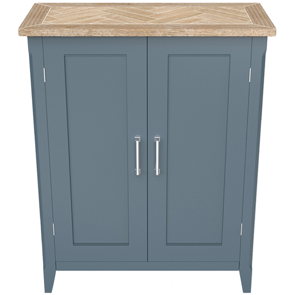 Baumhaus Signature 2 Door Blue Shoe Storage Cabinet Image 3