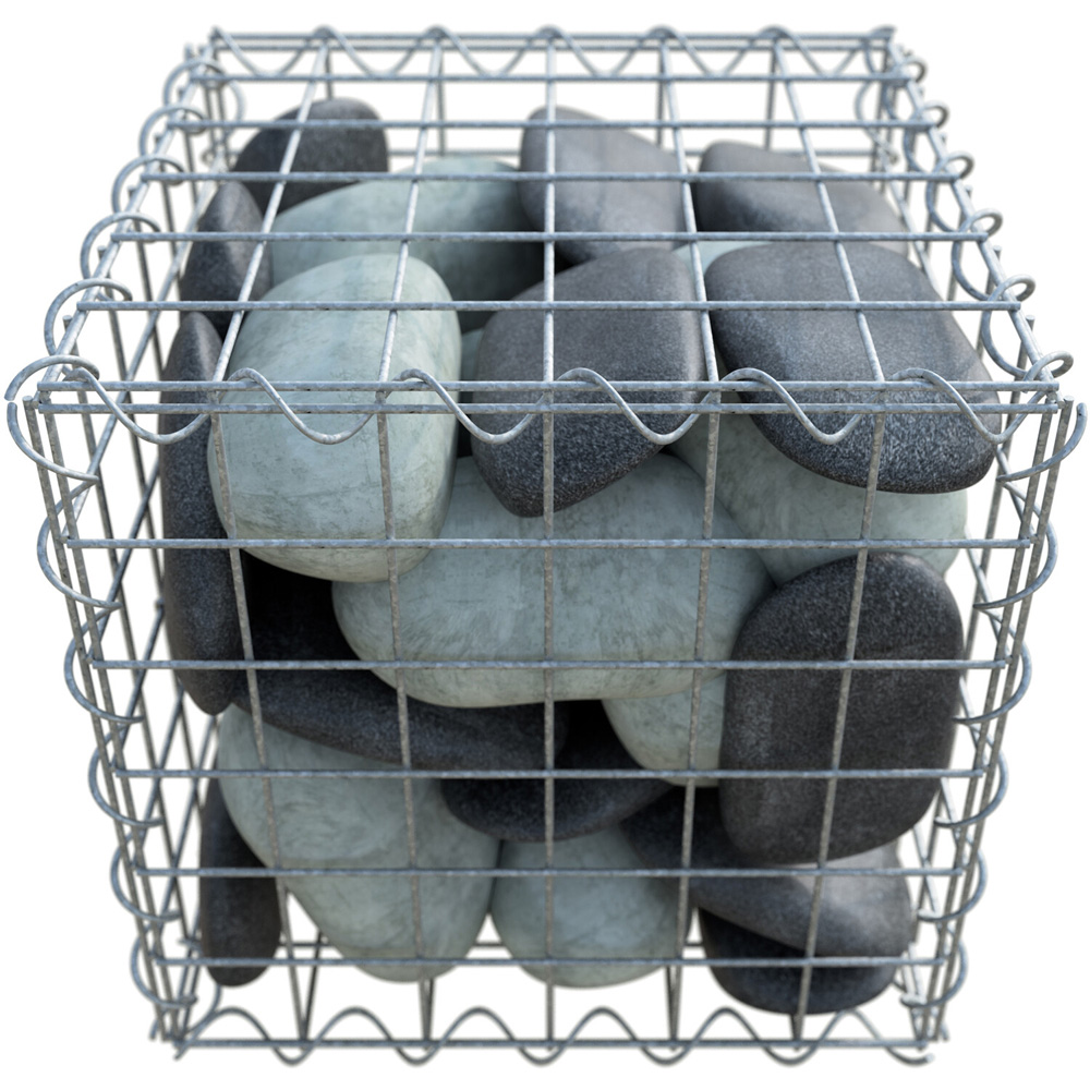 Galvanised Wire Mesh Gabion Cube Image 3