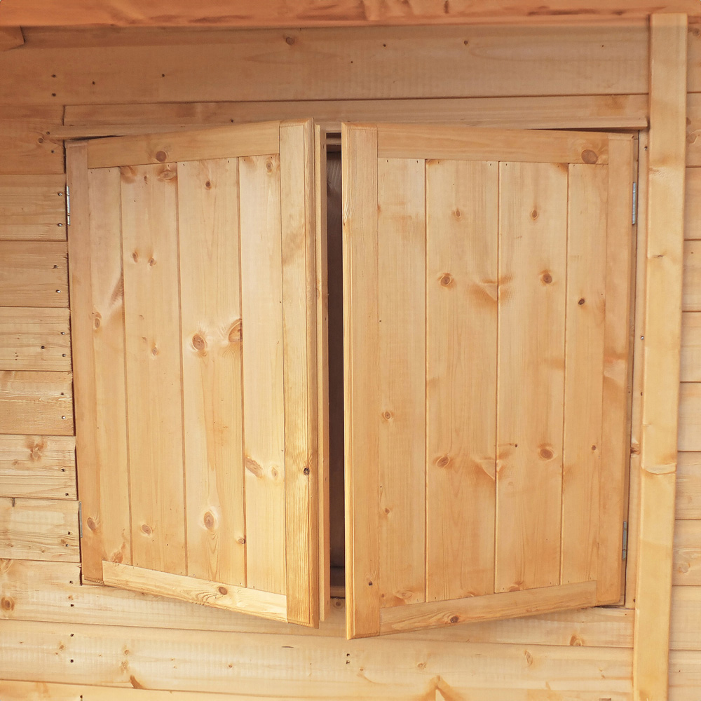 Shire 9 x 6ft Shiplap Style D Security Cabin Apex Garden Shed Image 4