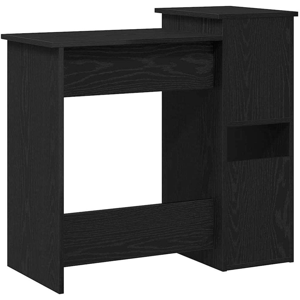 vidaXL 2 Shelf Computer Desk with Keyboard Tray Black Image 5