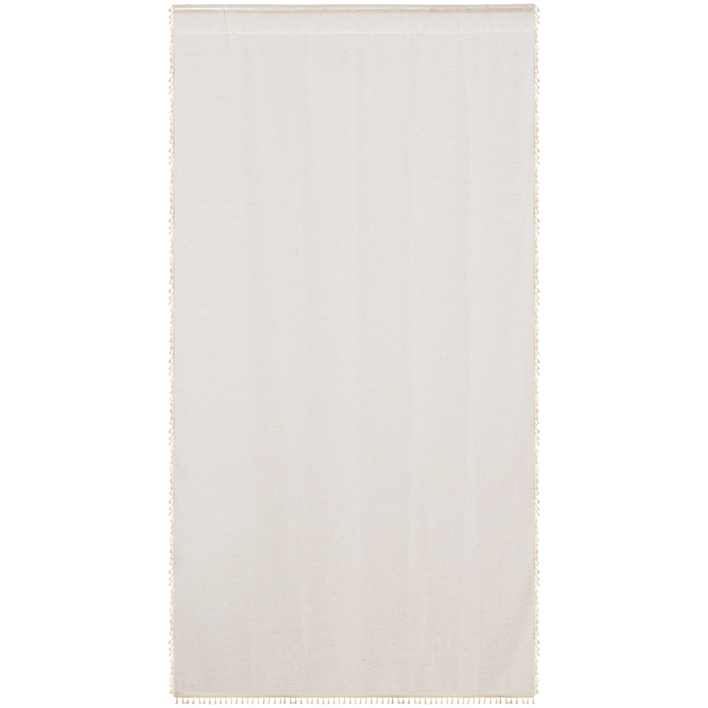 Living and Home Beige Bohemian Semi Sheer Single Panel Curtain 132 x 160cm Image 2