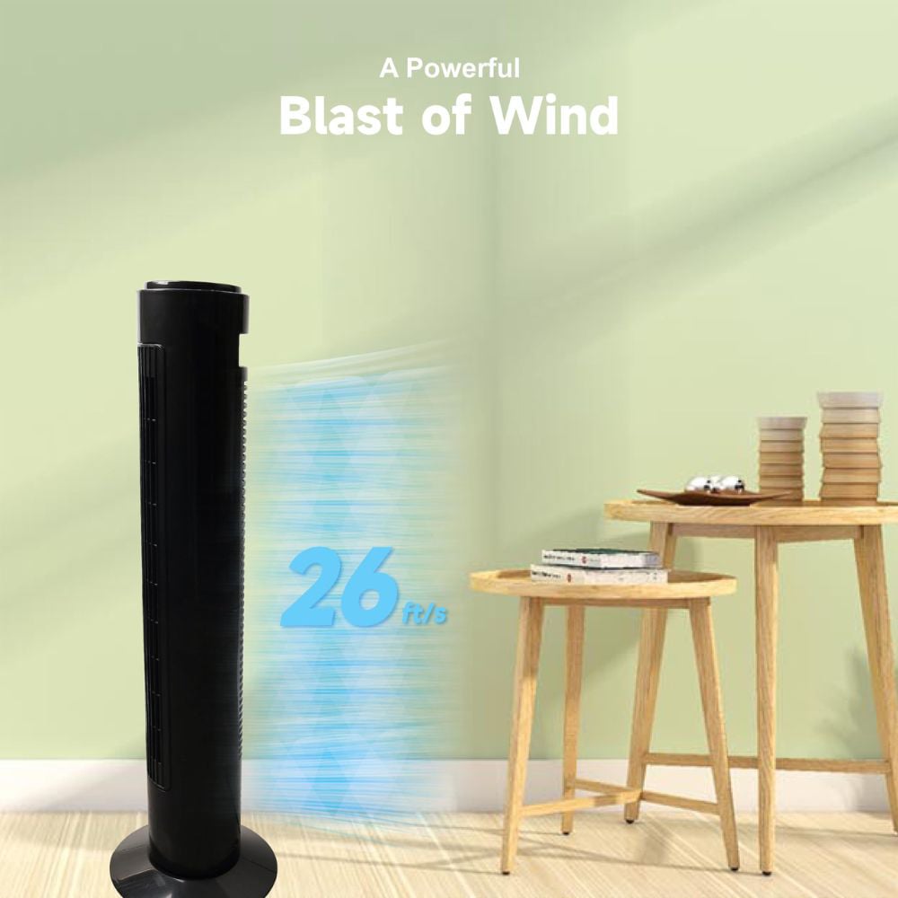 Alivio 3 Speed Oscillating Tower Fan 29 inch Image 5