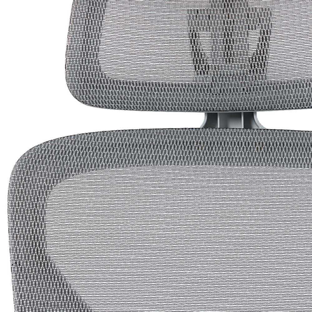 Living and Home Grey Height Adjustable Mesh Office Chair with Footrest ...