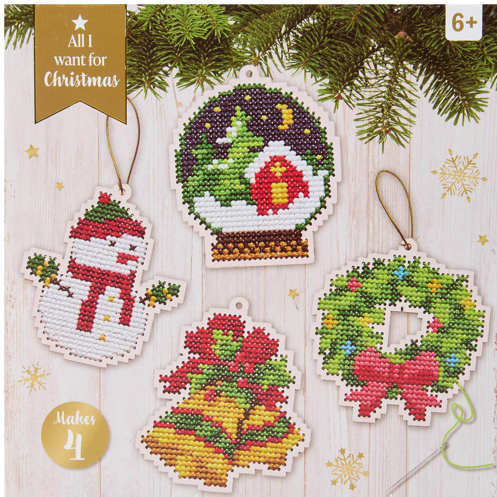 Christmas Cross Stitch Ornaments Kit Image 1
