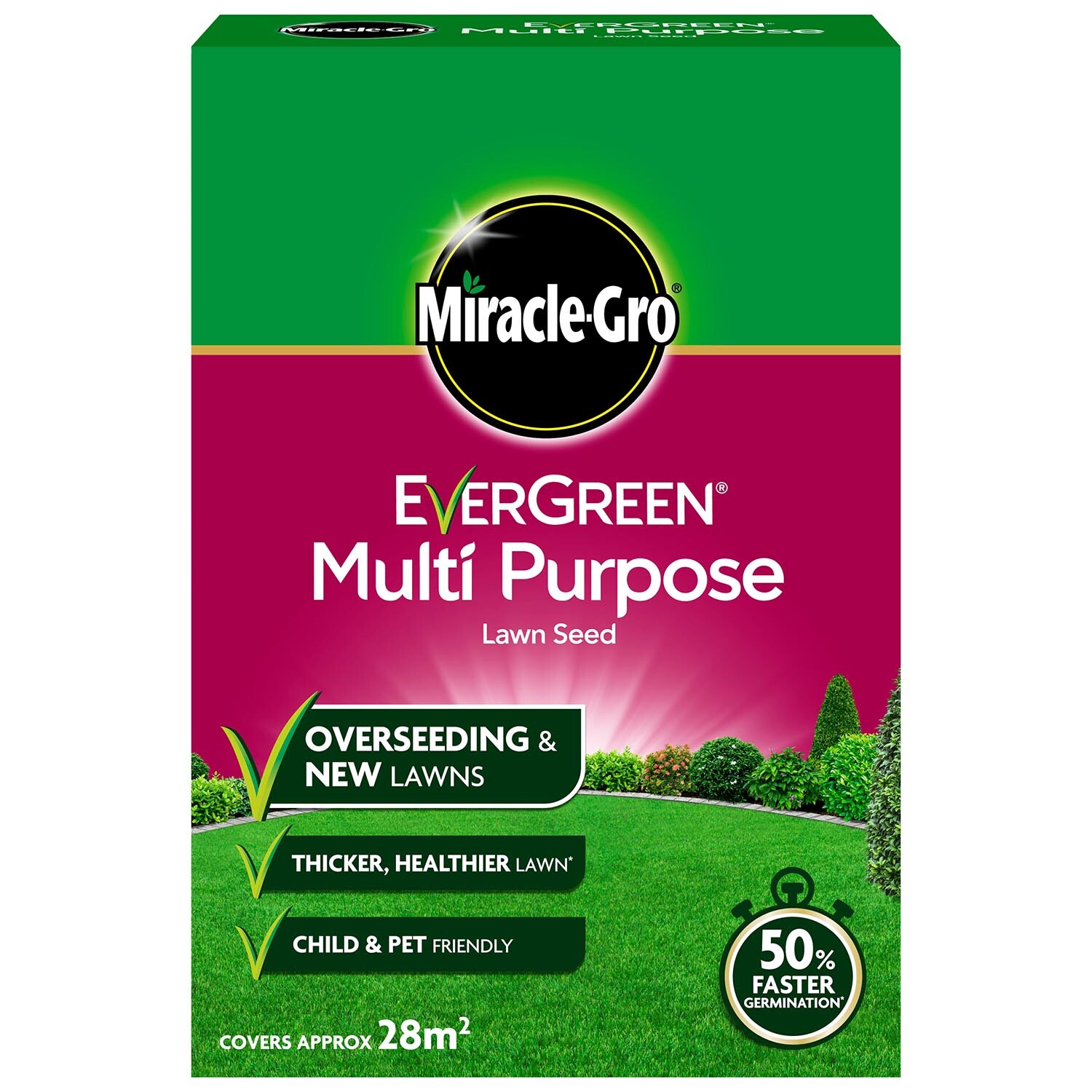 Miracle-Gro Evergreen Multi Purpose Lawn Seed Image 1