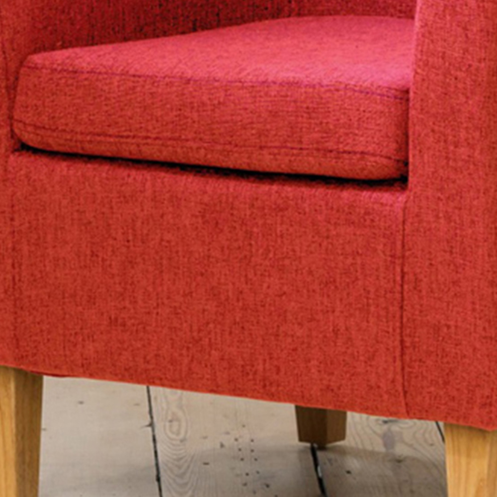 Artemis Home Alderwood Red Hessian Tub Chair Image 2