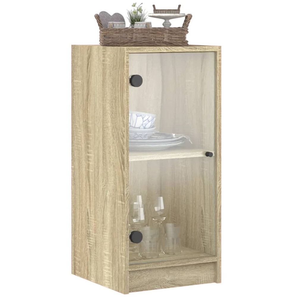 vidaXL Single Door Sonoma Oak Side Cabinet Image 3