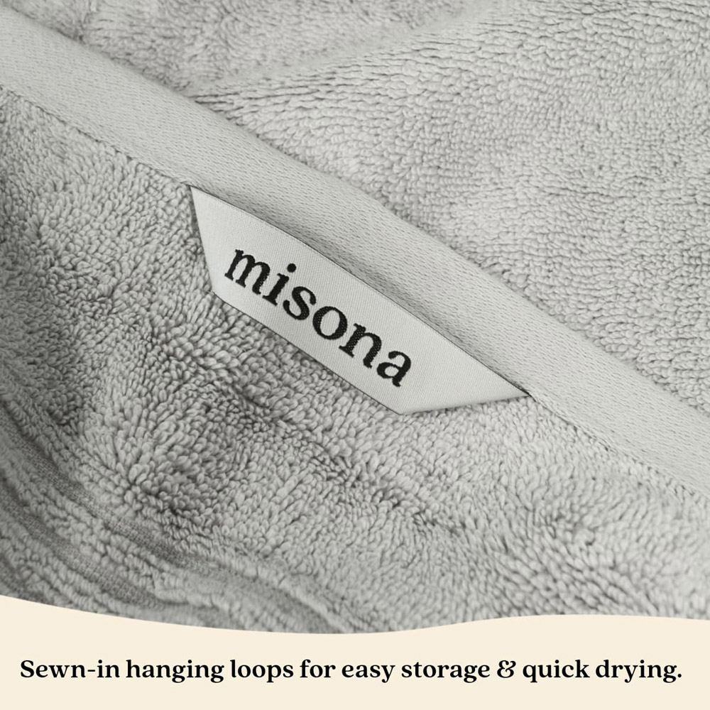 Misona Ultra Soft Bamboo Silver Bath Towel Image 3