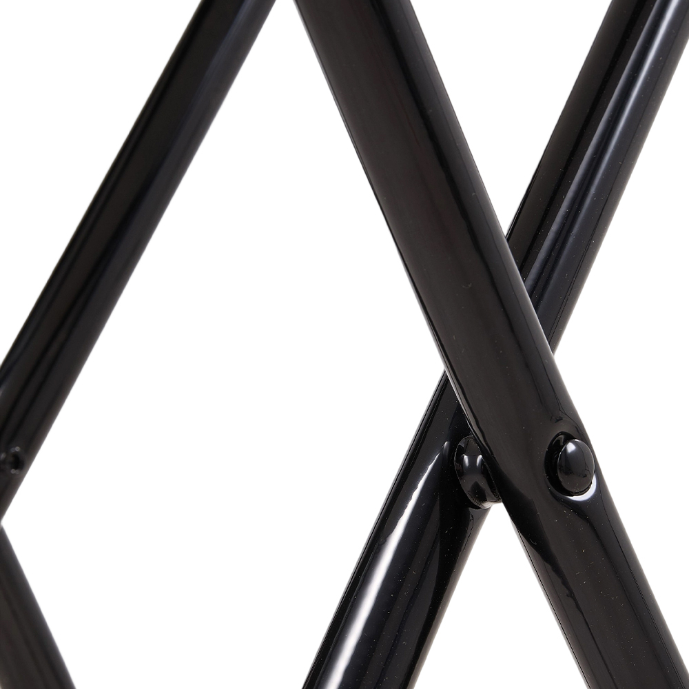 Living and Home Set of 2 Black Portable Foldable Dining Chairs Image 5