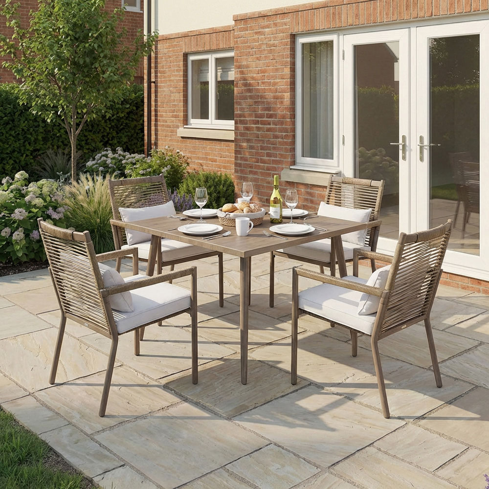 5 Piece Arabella Dining Set - Brown Image 3